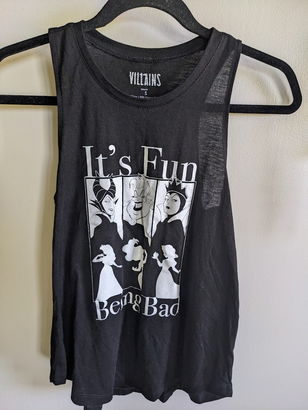 Disney Villains Small Sleeveless Scoop Neck Wide Strap Tank Size Small